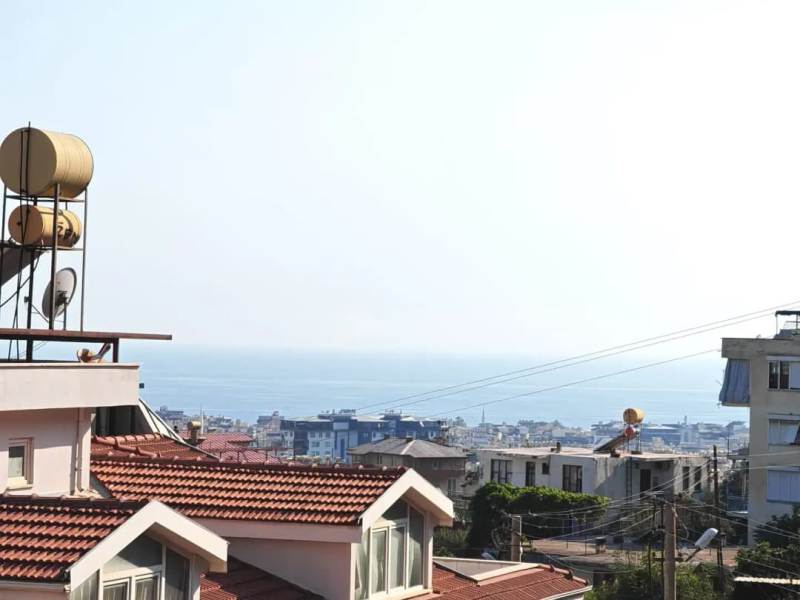 Castle and Sea View Apartment with 3 Bedroom for Sale in Alanya Centre