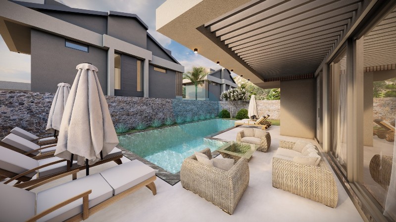 For Sale Luxury Detached Property with Indoor Pool Sauna Steam Room and Outdoor Pool in Ovacik Oludeniz Fethiye Turkey
