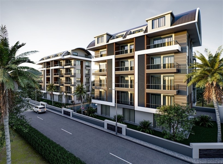 Flats for Sale in a New Residential Project in Oba Alanya