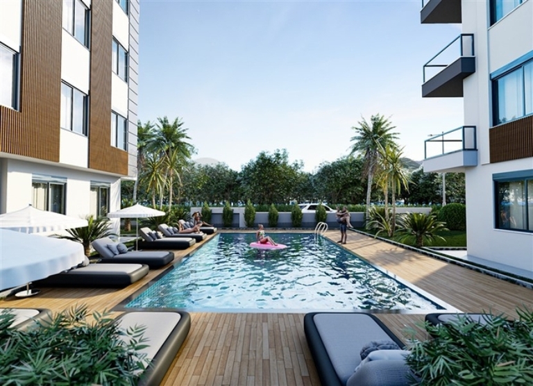 Flats for Sale in a New Residential Project in Oba Alanya