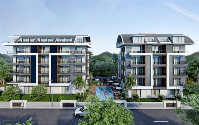 Flats for Sale in a New Residential Project in Oba Alanya