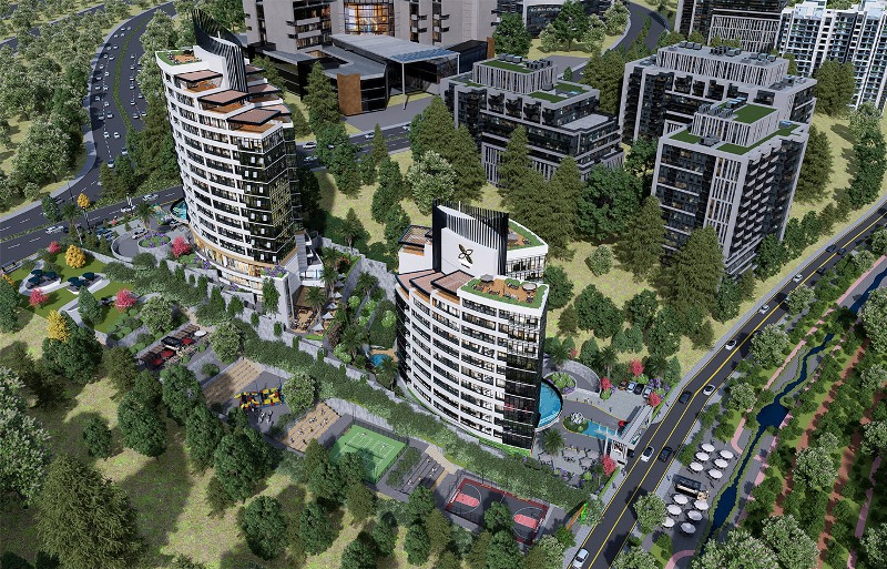 Luxury Flats for Sale in Lotus Towers Project Istanbul Turkey