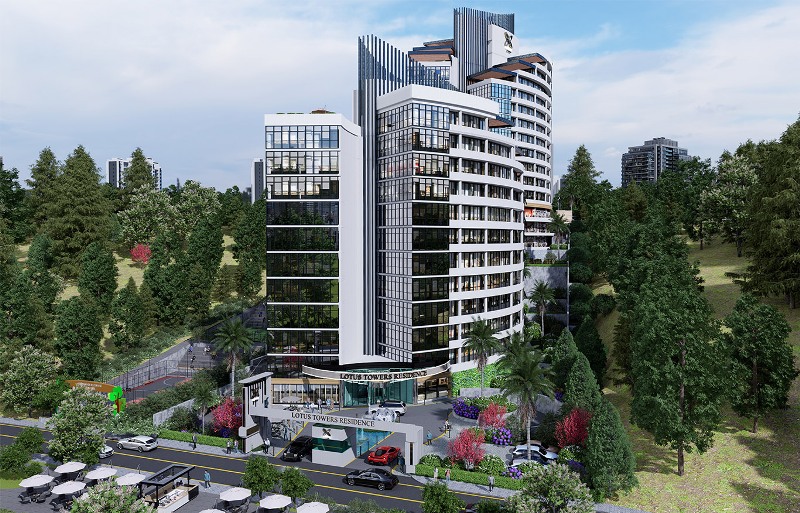 Luxury Flats for Sale in Lotus Towers Project Istanbul Turkey