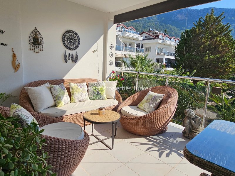 Property with Two Terraces and Amazing Scenery for Sale in Ovacik Fethiye