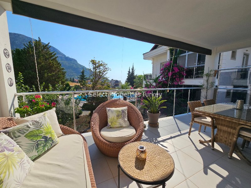 Property with Two Terraces and Amazing Scenery for Sale in Ovacik Fethiye