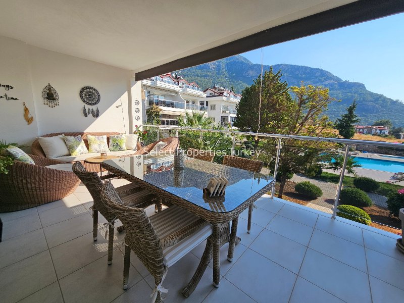 Property with Two Terraces and Amazing Scenery for Sale in Ovacik Fethiye