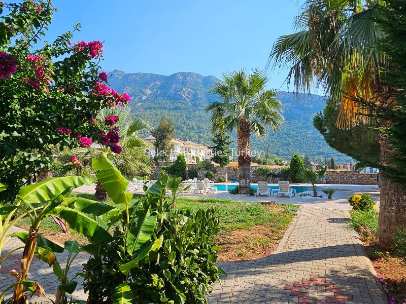 Property with Two Terraces and Amazing Scenery for Sale in Ovacik Fethiye