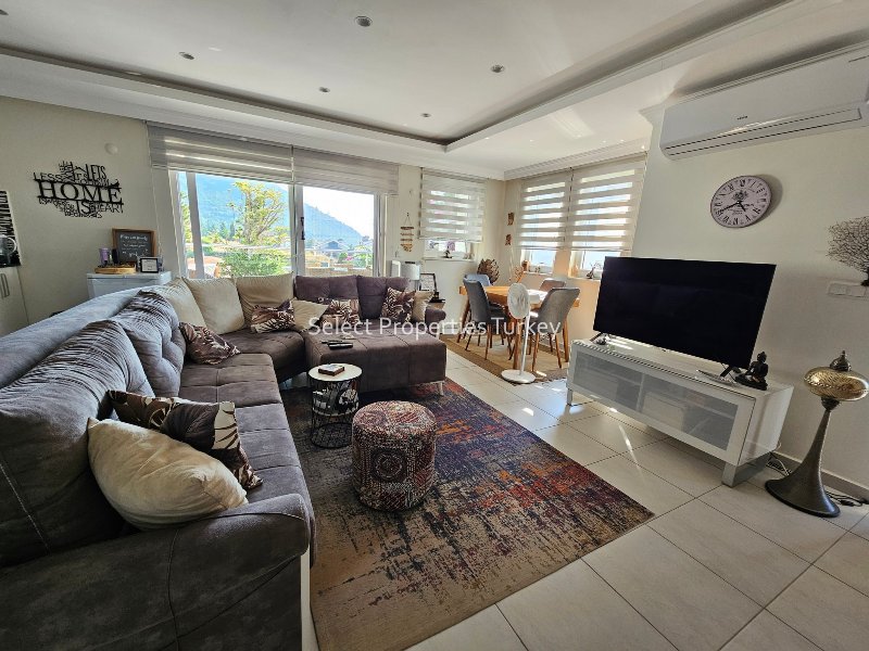 Property with Two Terraces and Amazing Scenery for Sale in Ovacik Fethiye