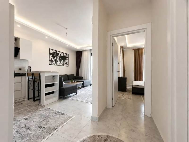 1+1 Furnished Apartment in Orange Complex in Oba Alanya