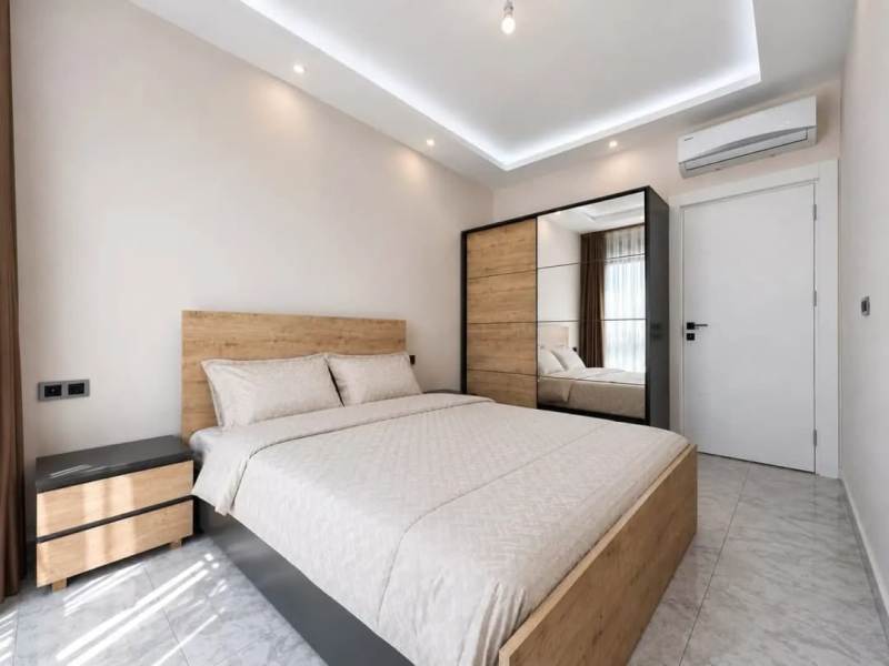 1+1 Furnished Apartment in Orange Complex in Oba Alanya