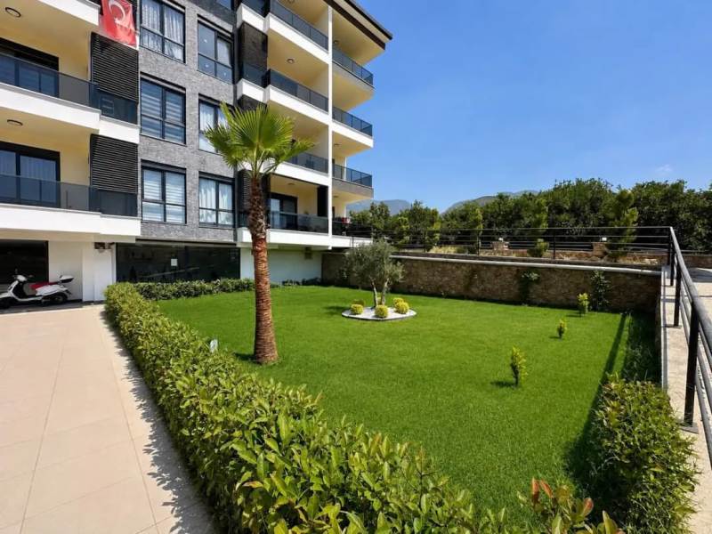 1+1 Furnished Apartment in Orange Complex in Oba Alanya