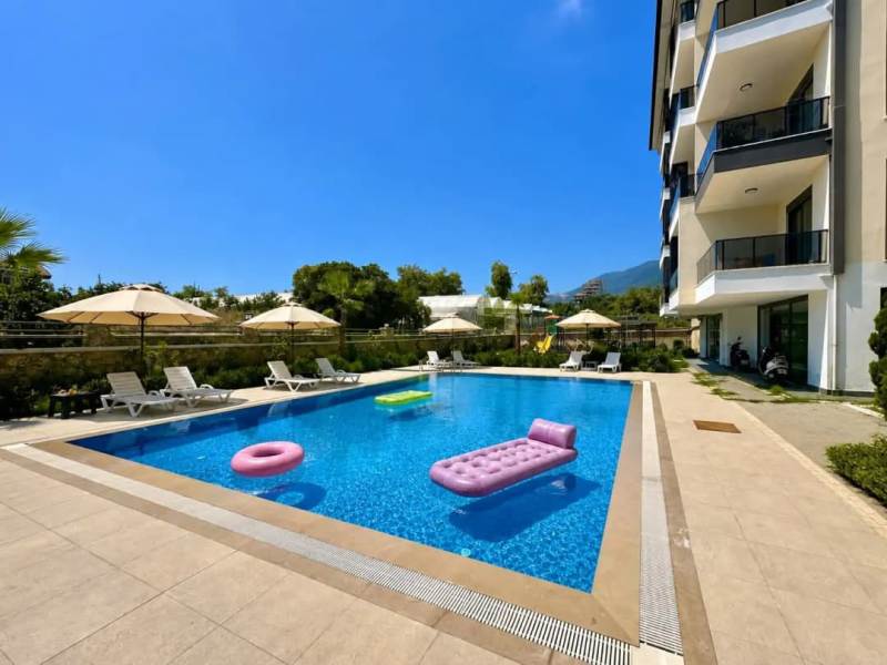 1+1 Furnished Apartment in Orange Complex in Oba Alanya