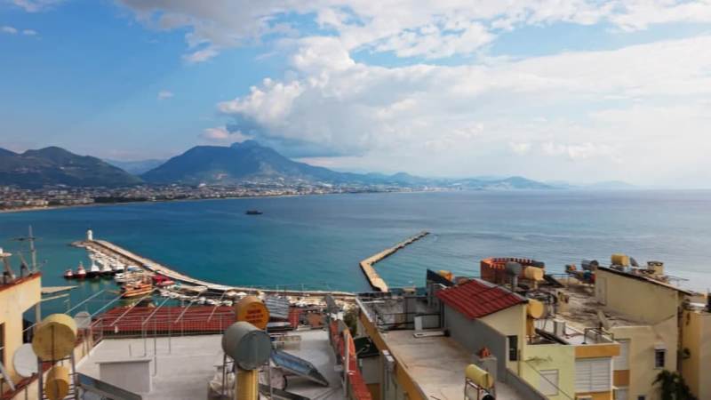 Castle and Sea View Residential 888sqm Land for Sale in Alanya Centre Turkey.