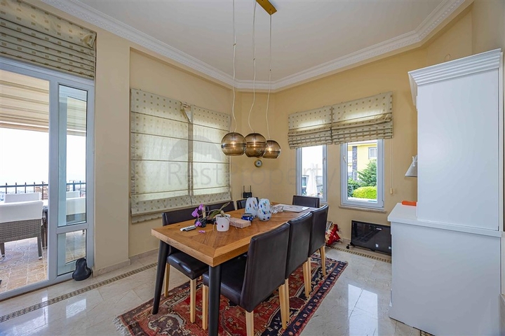 Fully Furnished 5 Bedroom Sea View Villa for Sale in Alanya