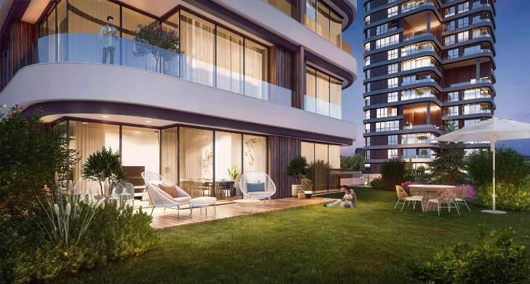 Modern Flats for Sale in Luxera Towers Project Basin Ekspress Istanbul