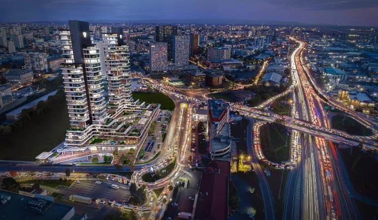 Modern Flats for Sale in Luxera Towers Project Basin Ekspress Istanbul