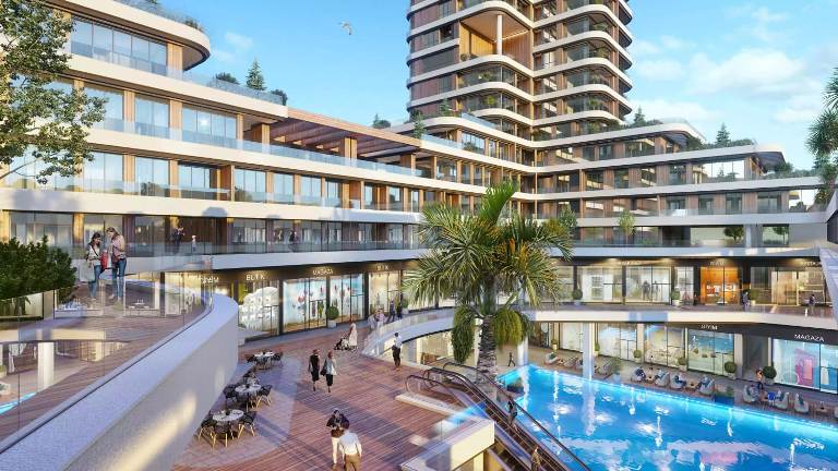 Modern Flats for Sale in Luxera Towers Project Basin Ekspress Istanbul