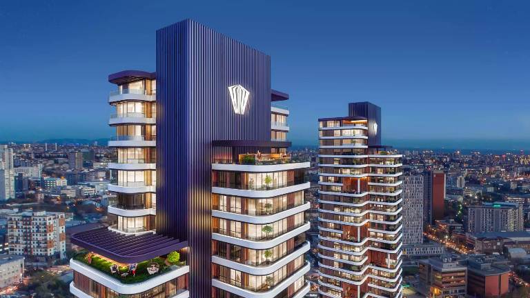 Modern Flats for Sale in Luxera Towers Project Basin Ekspress Istanbul
