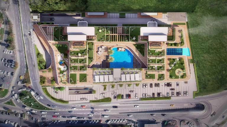 Modern Flats for Sale in Luxera Towers Project Basin Ekspress Istanbul