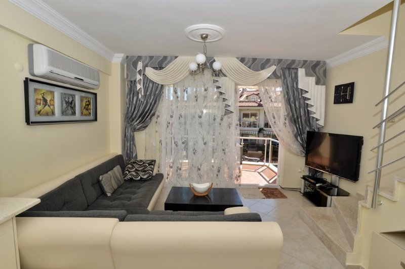 2 Bedroom Duplex for Long Term Rental in Sunset Beach Club by Popular Calis Beach, Fethiye Turkey