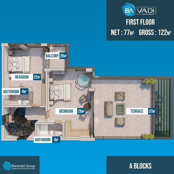 BaVadi Exclusive A; Luxury Sea view Villas for Sale in Kalkan Antalya