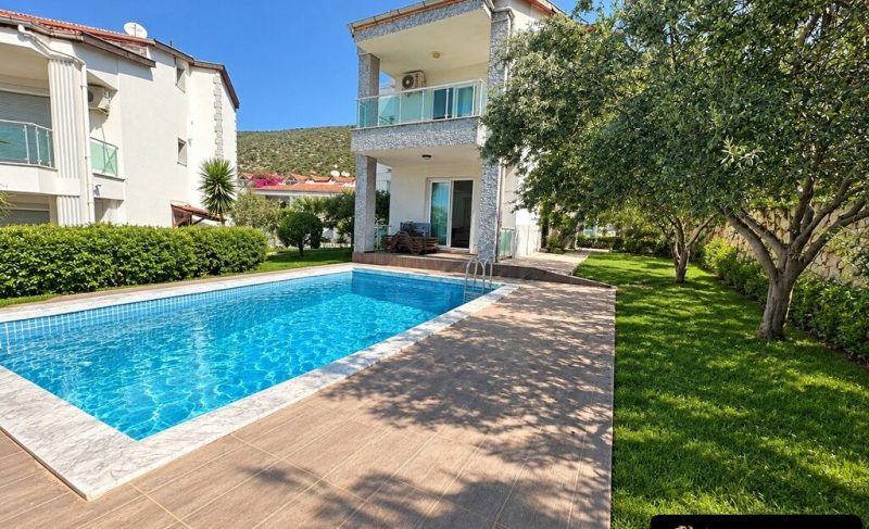 Fully Furnished 3 Bedroom Detached Villa with Pool for Sale in Akbuk Didim