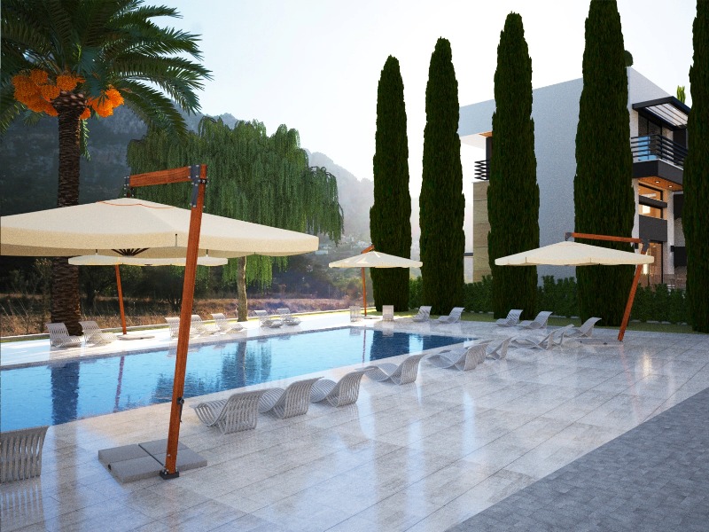 Modern 2 Bedroom Apartments for Sale in Karsiyaka North Cyprus
