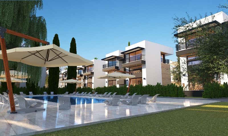 Modern 2 Bedroom Apartments for Sale in Karsiyaka North Cyprus