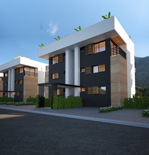 Modern 2 Bedroom Apartments for Sale in Karsiyaka North Cyprus