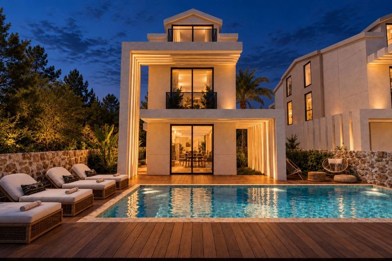 Modern Design Oludeniz Villas for Sale in Ovacik Area of Fethiye