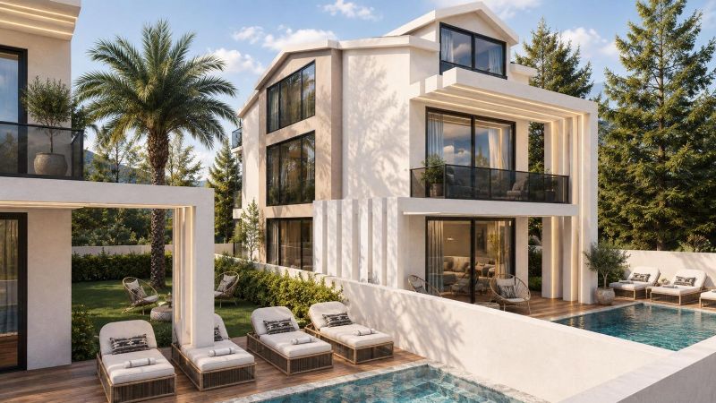 Modern Design Oludeniz Villas for Sale in Ovacik Area of Fethiye