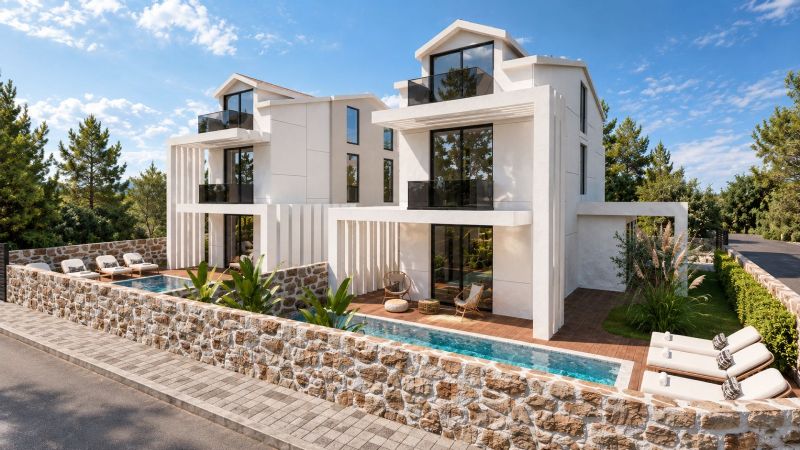 Modern Design Oludeniz Villas for Sale in Ovacik Area of Fethiye