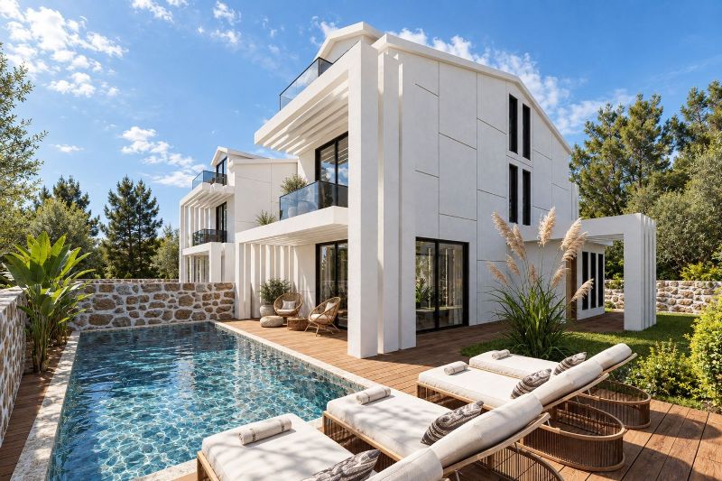 Modern Design Oludeniz Villas for Sale in Ovacik Area of Fethiye