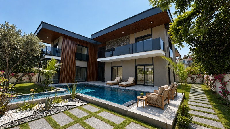 New Built 4 Bedroom Villa in Fethiye Akarca for Sale