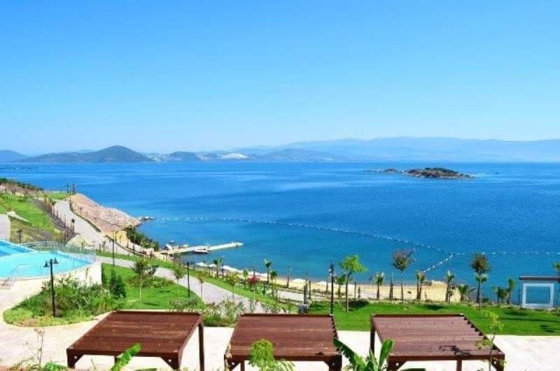 Sea View Properties for Sale in a Beachfront Complex in Bodrum Turkey